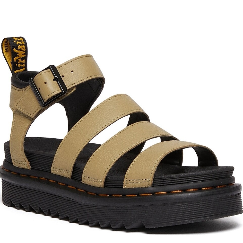 Dr. Martens Blaire Platform Sandal - Pale Olive Green SZ US10 - Picture 1 of 5